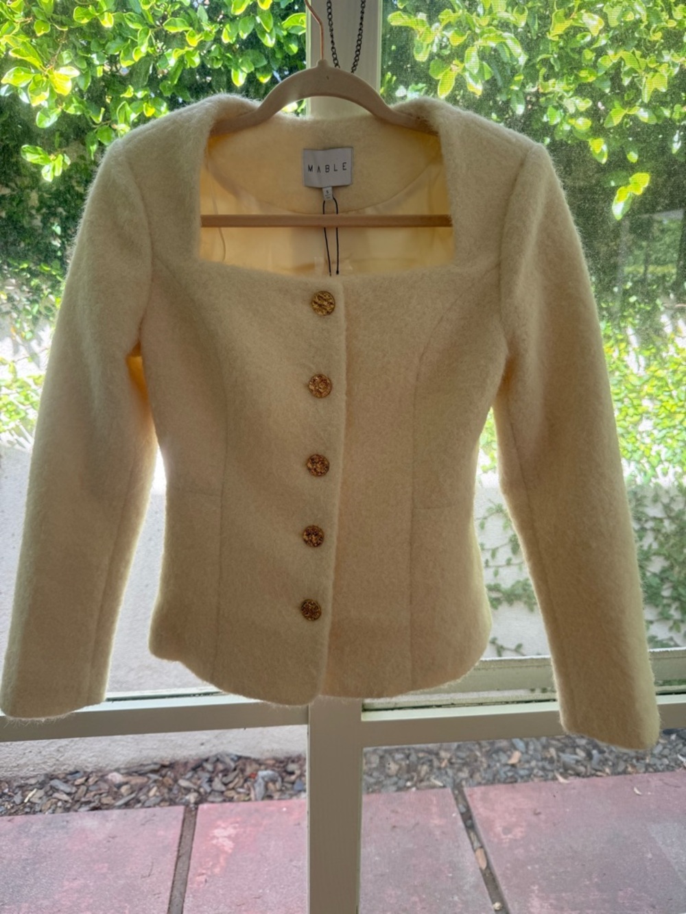 NWT MABLE NERISSA JEWEL BUTTON
BOUCLE JACKET - Picture 5 of 16